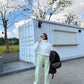 Lemon Green Wide Suit Pants