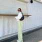 Lemon Green Wide Suit Pants