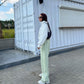 Lemon Green Wide Suit Pants