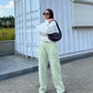 Lemon Green Wide Suit Pants