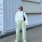 Lemon Green Wide Suit Pants