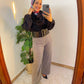 Gray Linen Wide Pants