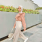 Beige Linen Wrap Pants