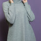 Gray High Neck Winter Blouse