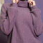Purple High Neck Winter Blouse