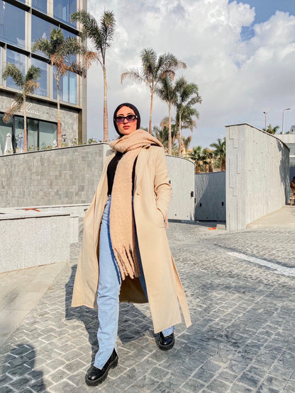 Beige Long Winter Coat