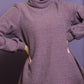 Purple High Neck Winter Blouse