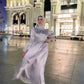 Lilac Satin Soiree Dress