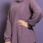 Purple High Neck Winter Blouse