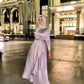 Lilac Satin Soiree Dress